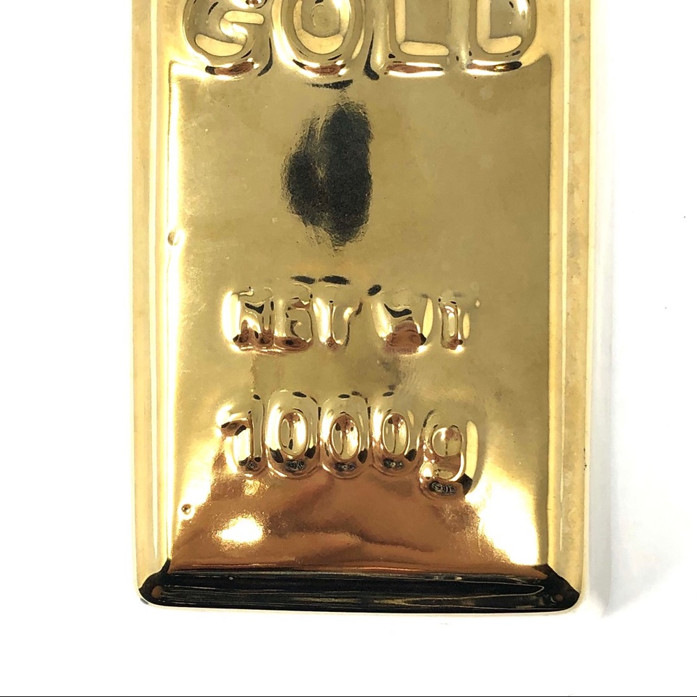 Gold Bullion Bar Brick Coin Money Piggy Bank - Picture 3 of 8